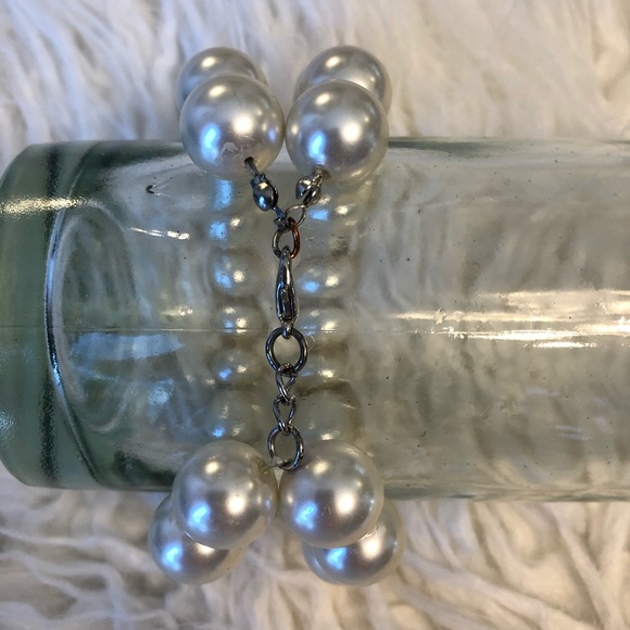 (L),Vintage, Old money, academia Dbl Jumbo Pearl beaded adj statement Bracelet! - Picture 5 of 5